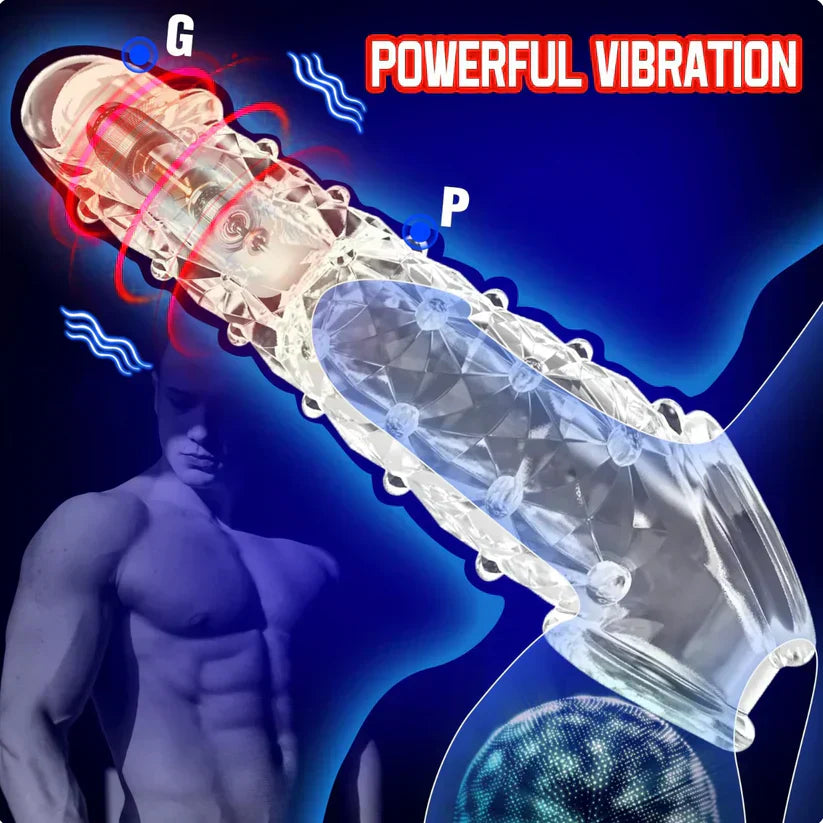2026 HOT Deal 💥Reusable Sleeve Extension Vibrator – Makes You Longer, Harder & Unstoppable 😍